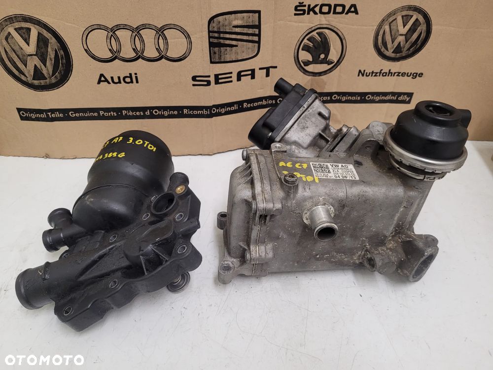 OBUDOWA FILTRA OLEJU CHŁODNICA SPALIN ZAWÓR EGR AUDI A6 C7 A7 A8 Q7 CLA CDU CTB - 1