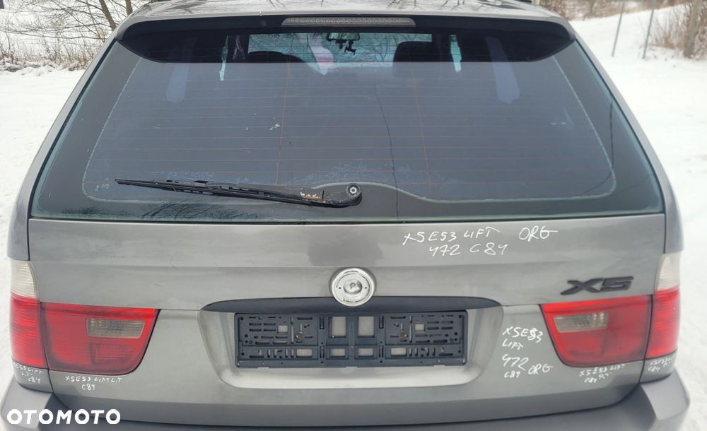 KLAPA BAGAŻNIKA BMW X5 E53 472 STERLING GRAU LIFT ORG LAKIER C84 - 1
