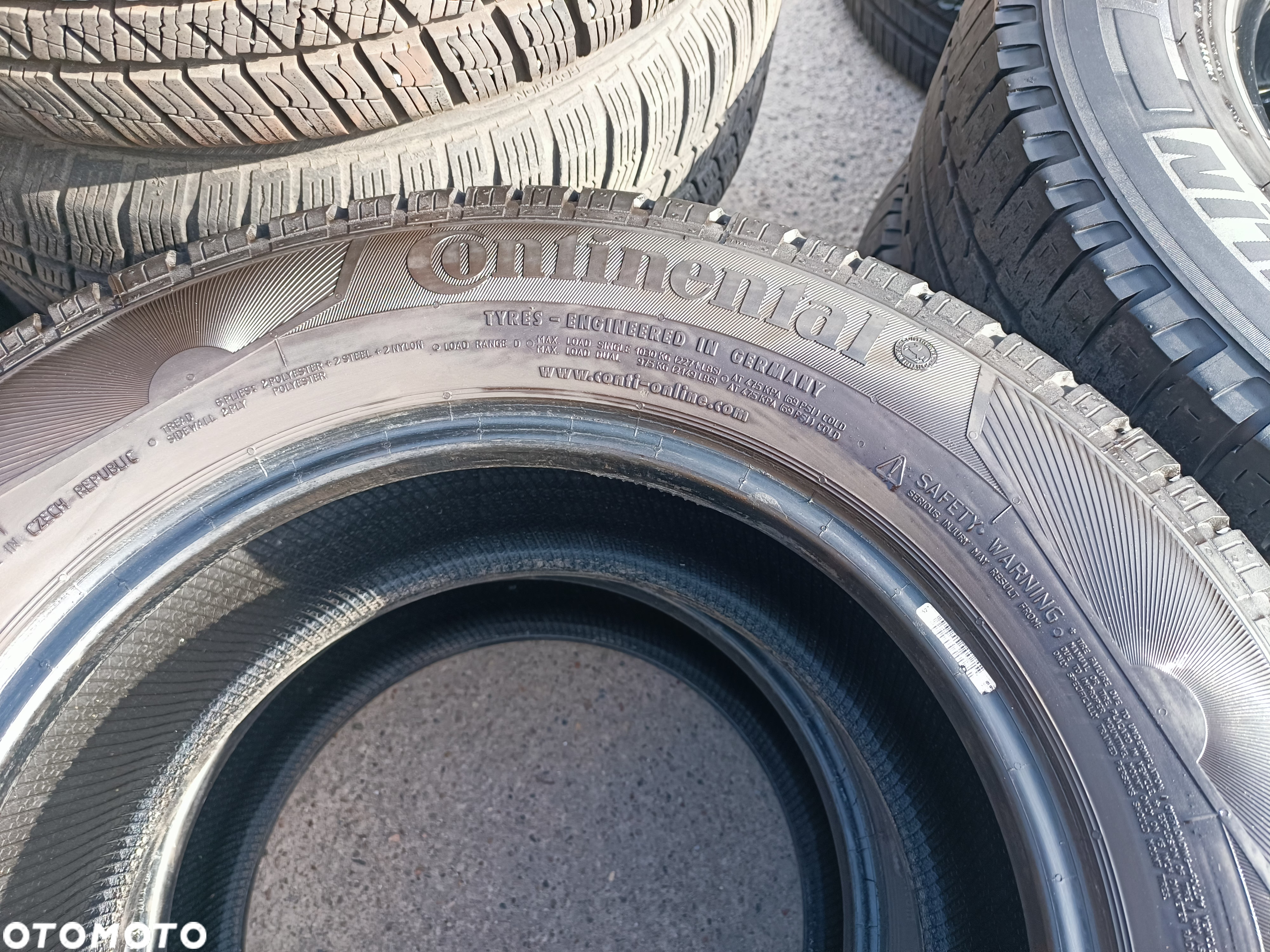 215/70R15C CP 15 C 109R Opony Letnie Lato Continental VancoCamper 5mm Legnica ALU-RAD 215/70 - 3