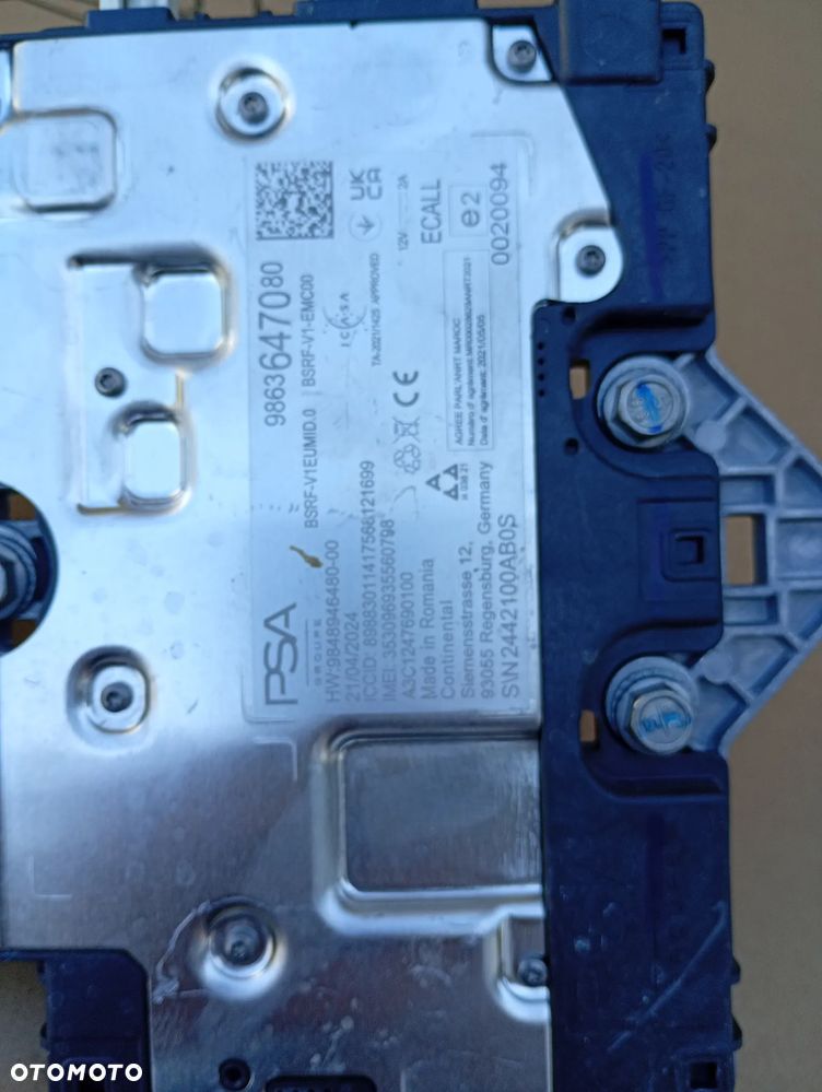 NAWIGACJA NAVI RADIO FABRYCZNA ORYGINAŁ 9837721380 9863647080 PEUGEOT 208 II 24R - 9