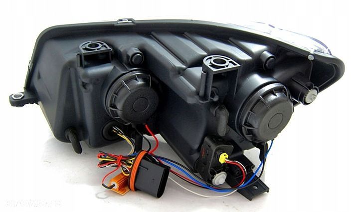 LAMPY VW TOURAN II 2010-2015 BLACK TUBE DRL DTS LED - 6