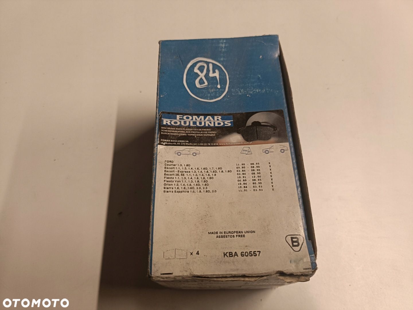 Ford Escort MK6 Fiesta MK3 PRZEDNIE KLOCKI HAMULCOWE przód 431181 - 1