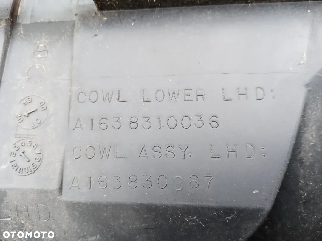 Podszybie osłona podszybia dolna Mercedes ML W163 A1638310036 A163830867 - 5