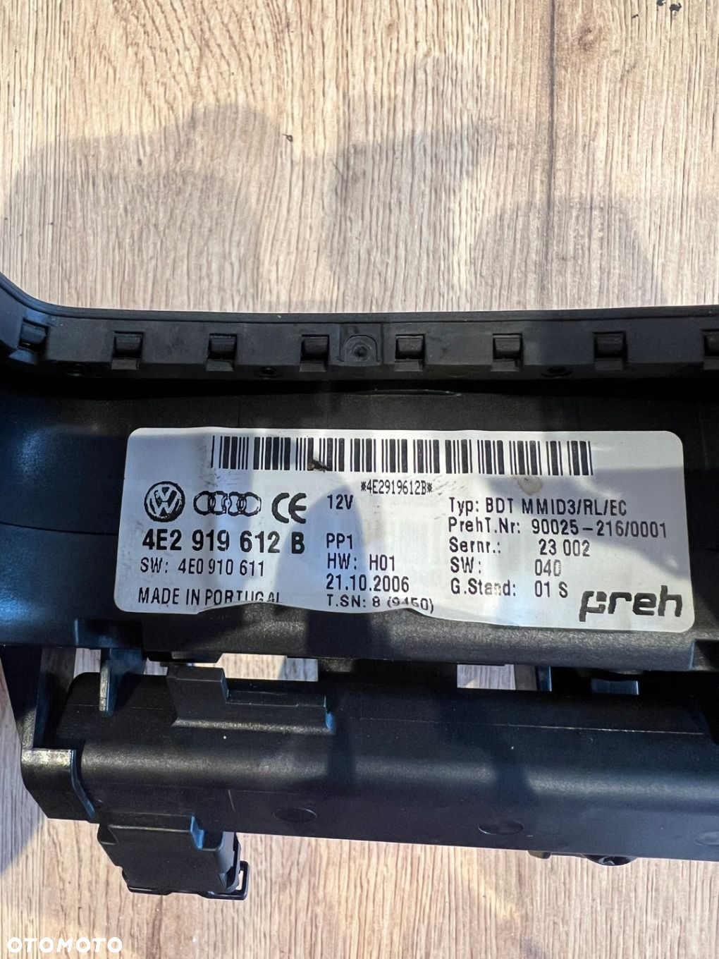 PANEL MMI AUDI A8 D3 4E0910611 4E2919612B PREH - 6