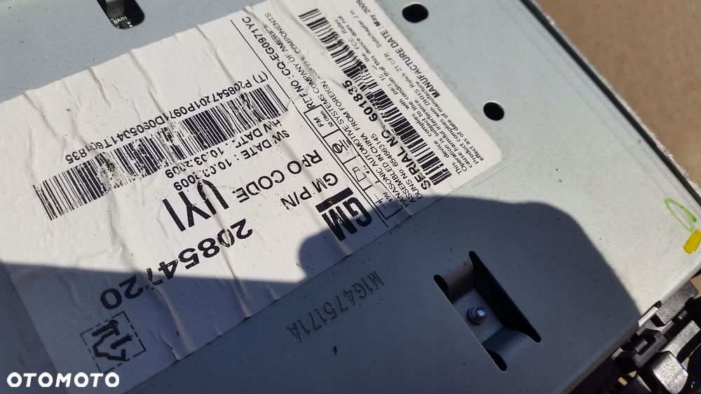 radio cd chevrolet cruze 08-16 20854720 - 5