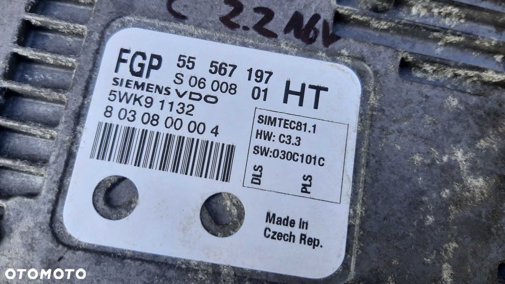 komputer sterownik silnika Opel Vectra C 2.2 16V 5WK91132 - 2