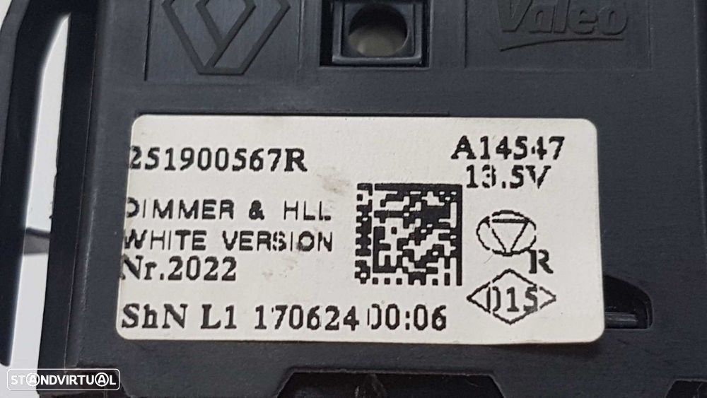 CONTROLE DE AJUSTE DE LUZES RENAULT CLIO IV BUSINESS - 3