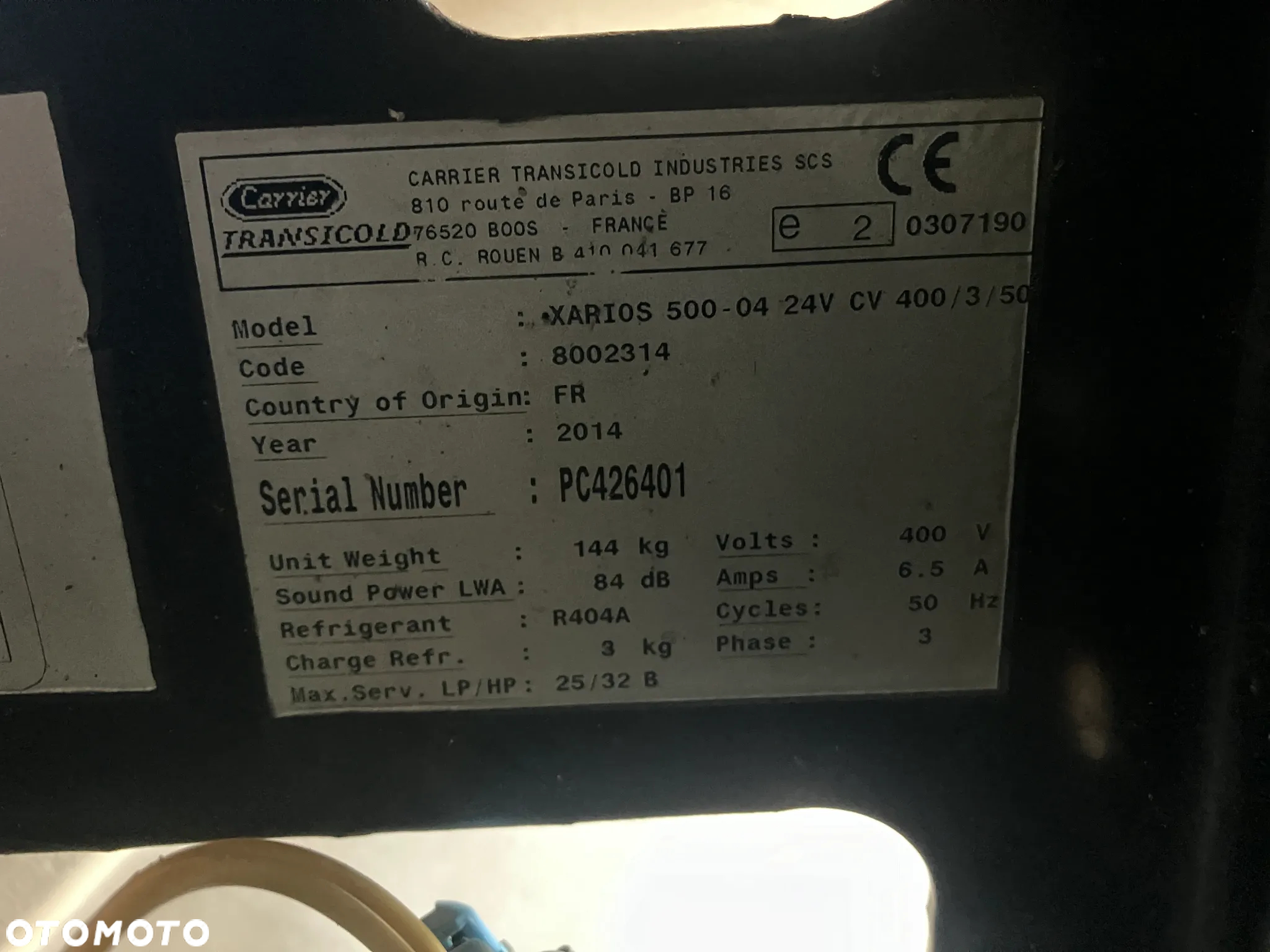 Agregat chłodniczy CARRIER XARIOS 500 - 6