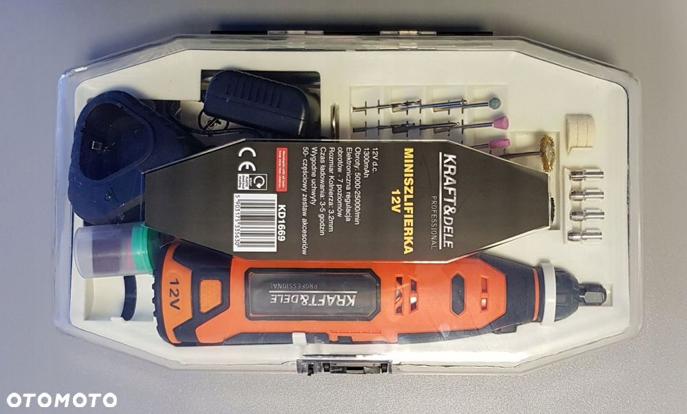 MINI SZLIFIERKA 12V  AKCESORIA KD1669 - 9