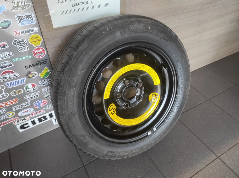 KOŁO ZAPASOWE DOJAZDOWE DOJAZDÓWKA R16 215 55 5X112 ET 45 7J 3C0601027M 3C0601027N VW PASSAT B6 B7 CADDY GOLF 5 6 PLUS KOMBI JETTA TOURAN EOS AUDI A3 8P SKODA OCTAVIA 2 SEAT LEON 2 ALTEA TOLEDO 3 ALTEA XL WYSYŁKA !!! - 1