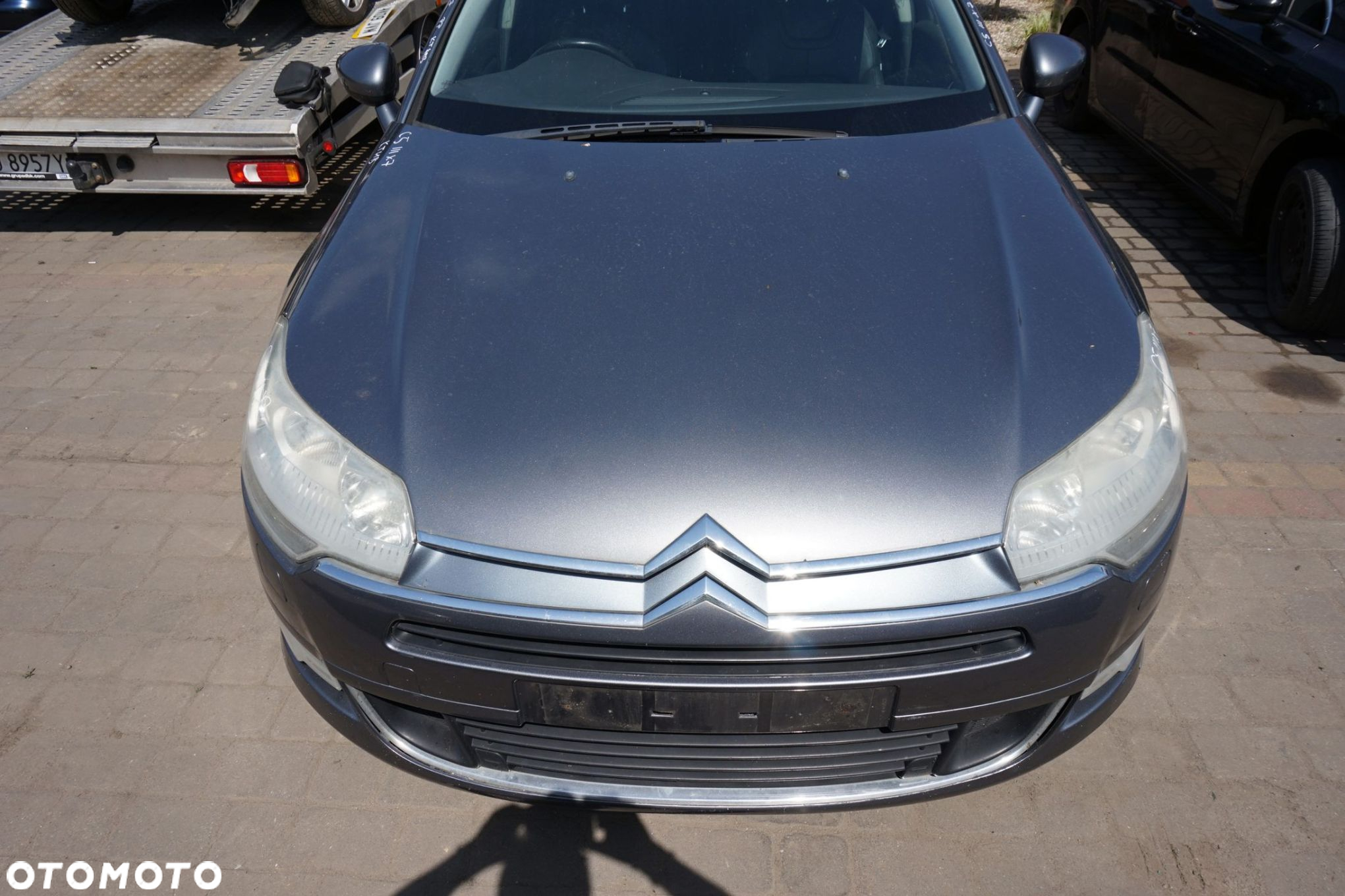 MASKA ZDERZAK BŁOTNIKI LAMPY C5 III X7 KTHB  CITROEN 2008-2017 SZARY PRZÓD KOMPLETNY - 2