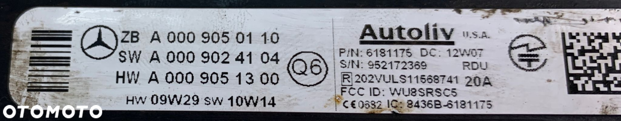 MERCEDES RADAR SENSOR DISTRONIC A0009050110 - 3