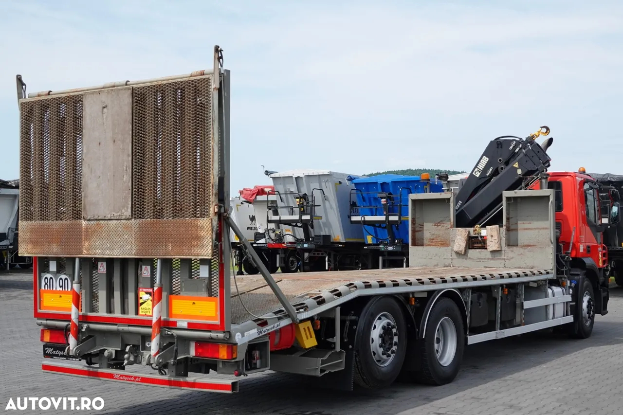 Iveco STRALIS / 6X2 / CARRIER + HDS HIAB XS 166 / AXIE ELEVABILĂ / RAMPE HIDRAULICE / TROLIU / ASISTENȚĂ RUTIERĂ / EURO 5 EEV - 8