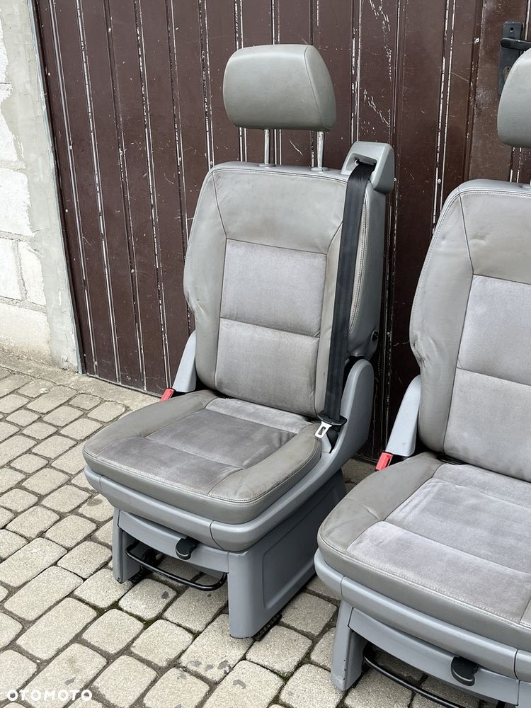 FOTEL OBROTOWY KAPITAŃSKI TYŁ TYLNY DRUGI RZĄD 2 ALCANTARA VW T5 LIFT T6 CALIFORNIA CAMPER MULTIVAN EU - 10