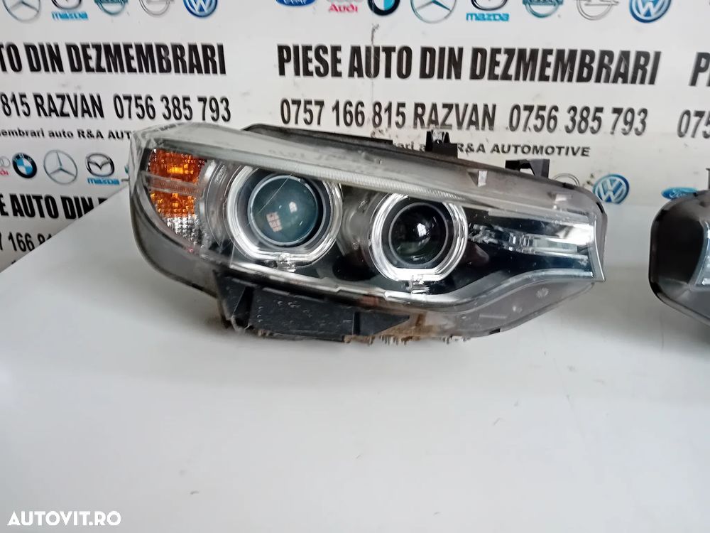 Faruri Far BMW Seria 4 LCI F32 F33 F36 Bi-Xenon LED Originale OEM 7410786 7410785 Complete - 4