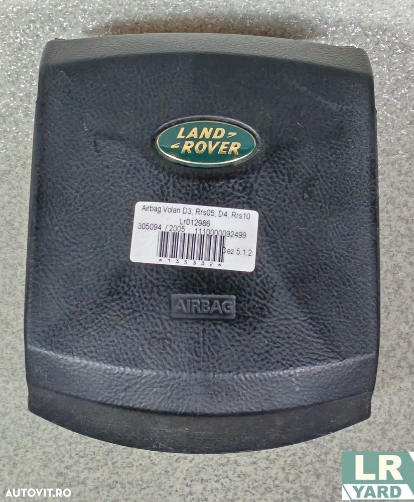 Airbag volan DISCOVERY 3 si 4/RANGE ROVER SPORT 2005-2013 LR012986