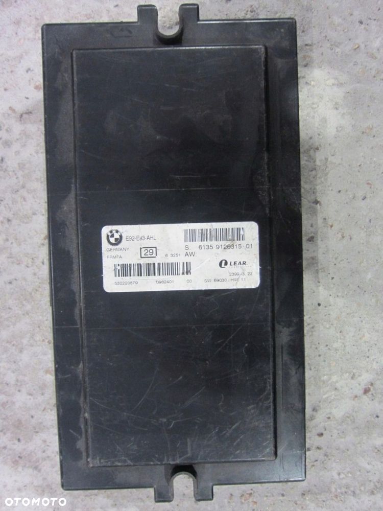 BMW E92 E93 MODUŁ ŚWIATEŁ STEROWNIK 9126315 AHL - 2