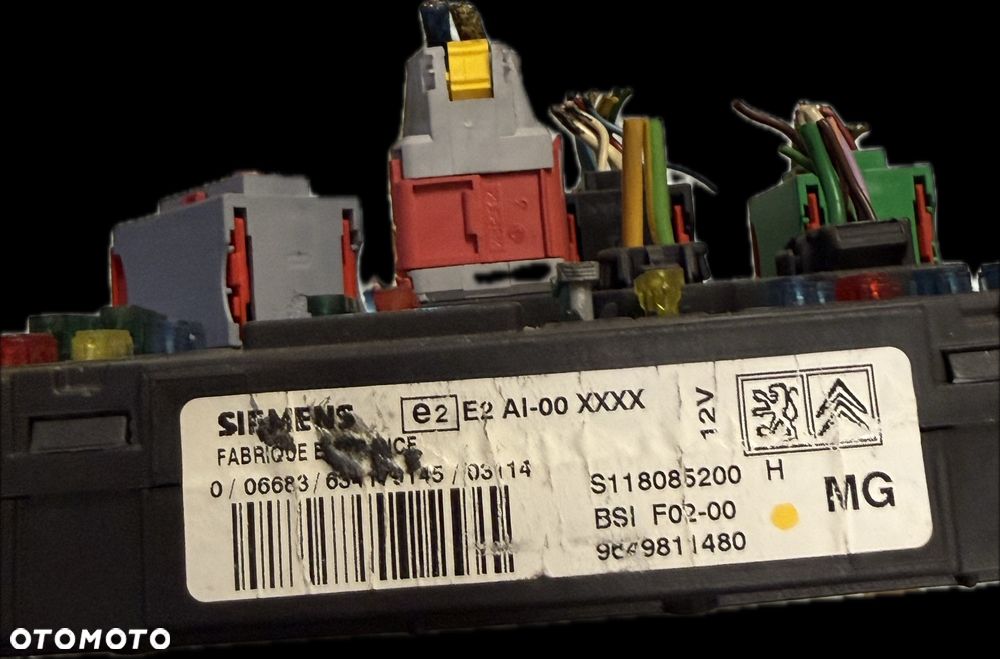 Moduł Komfortu Citroen Peugeot BSM 9649811480 - 2