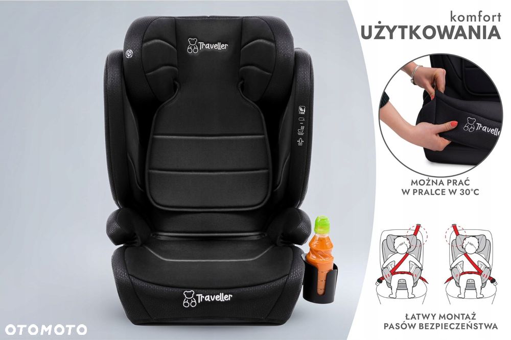 fotelik samochodowy 2w1 podstawka 15-36kg duży 100-150cm i-size +organ - 6