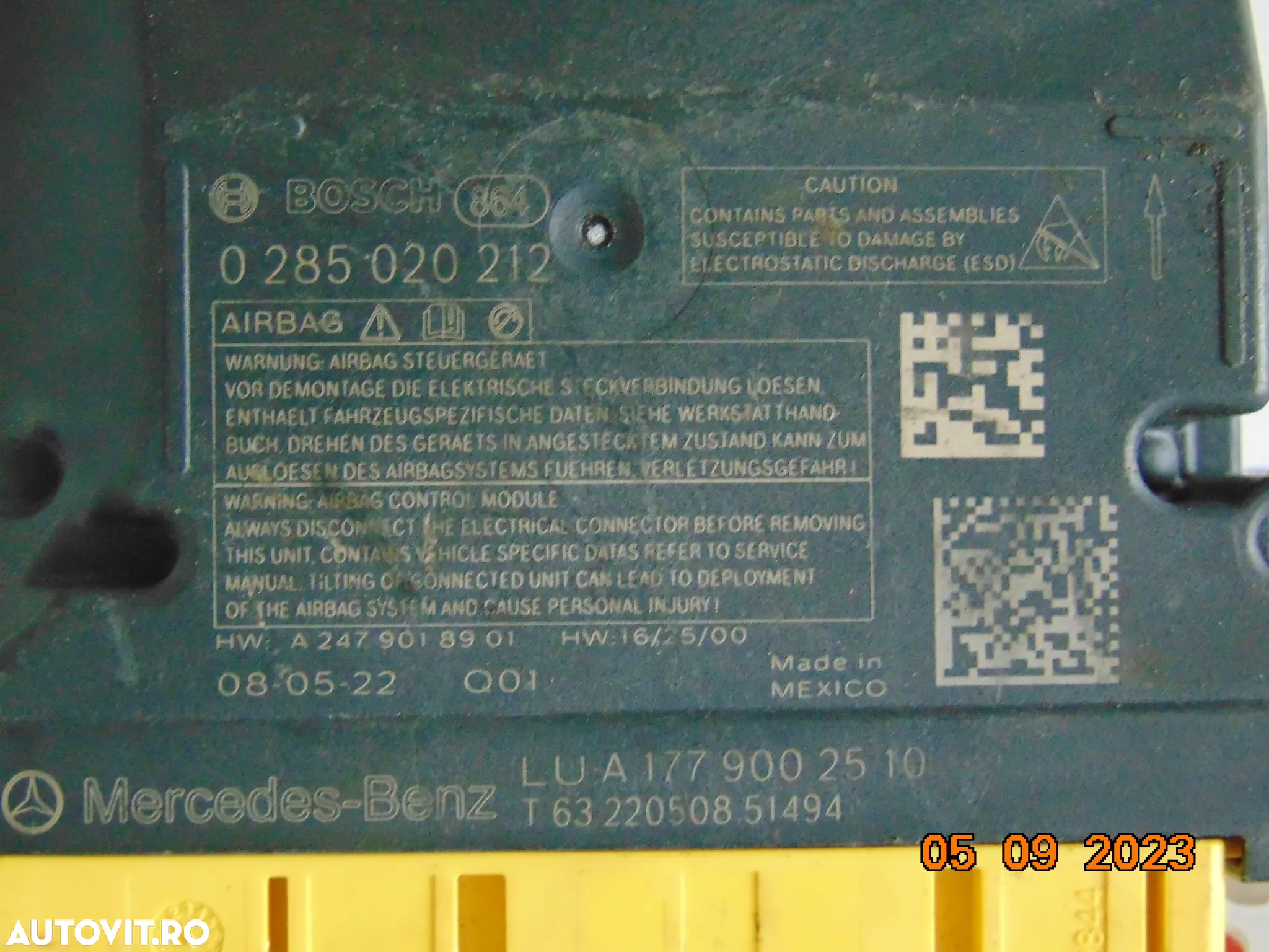 Modul airbag Mercedes GLB x247 w177 w247 - 3