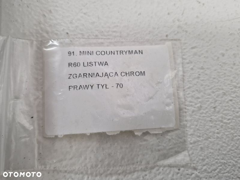 mini countryman r60 listwa zgarniająca drzwi chrom prawy tył prawa tylna - 7