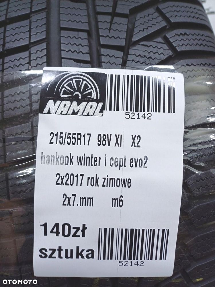 2x 215/55R17 hankook opony zimowe 7mm 52142 - 9