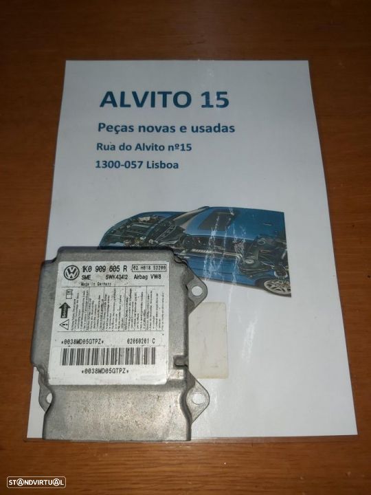 Centralina Modulo Airbag Volkswagen Golf V Seat Leon  Ref: 1K0 909 605 R - 1