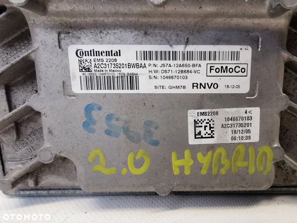 Sterownik Silnika Ford Mondeo MK5 2.0 Hybrid JS7A-12A650-BFA - 2