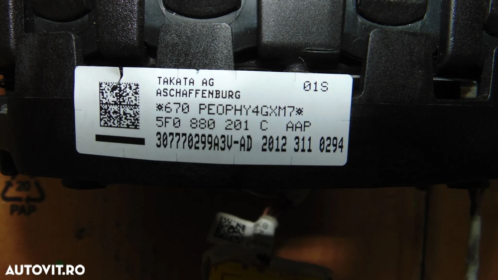 Airbag volan Seat Leon Toledo 3,Seat Ibiza 2013-2018 cod 5F0880201H-5F0880201C - 7