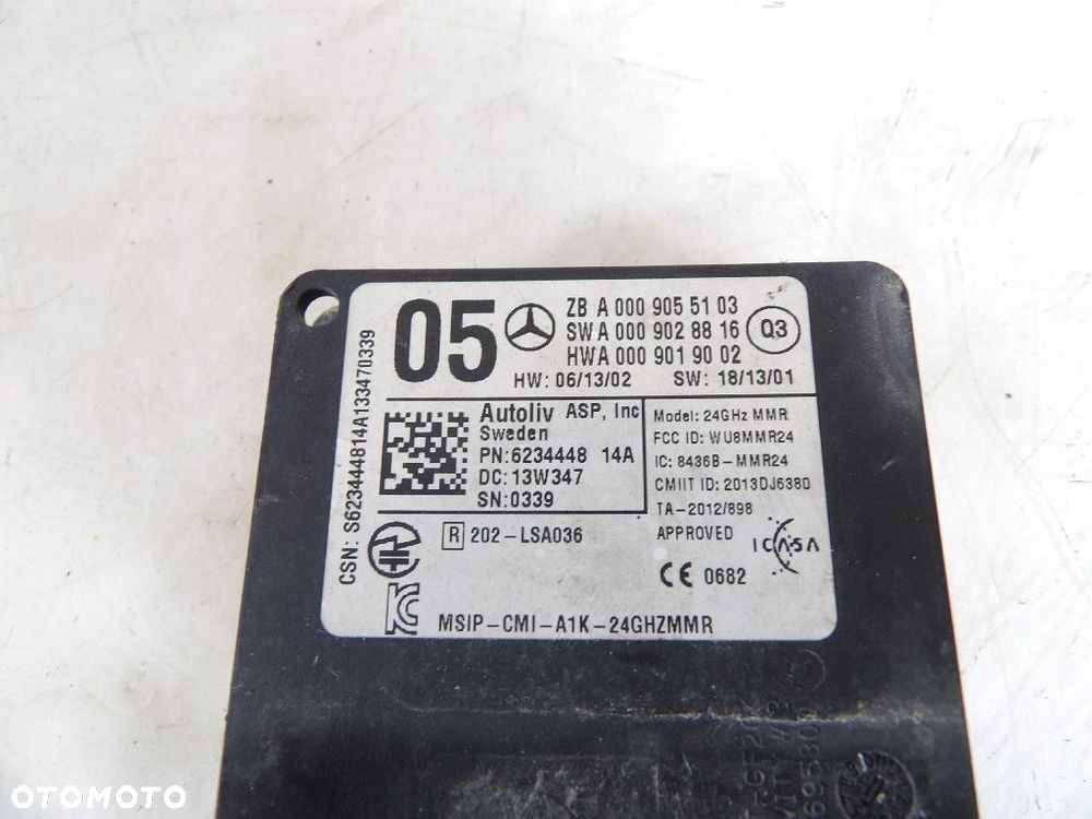 MERCEDES A180 W176 RADAR  DISCTRONIC  A0009055103 - 2