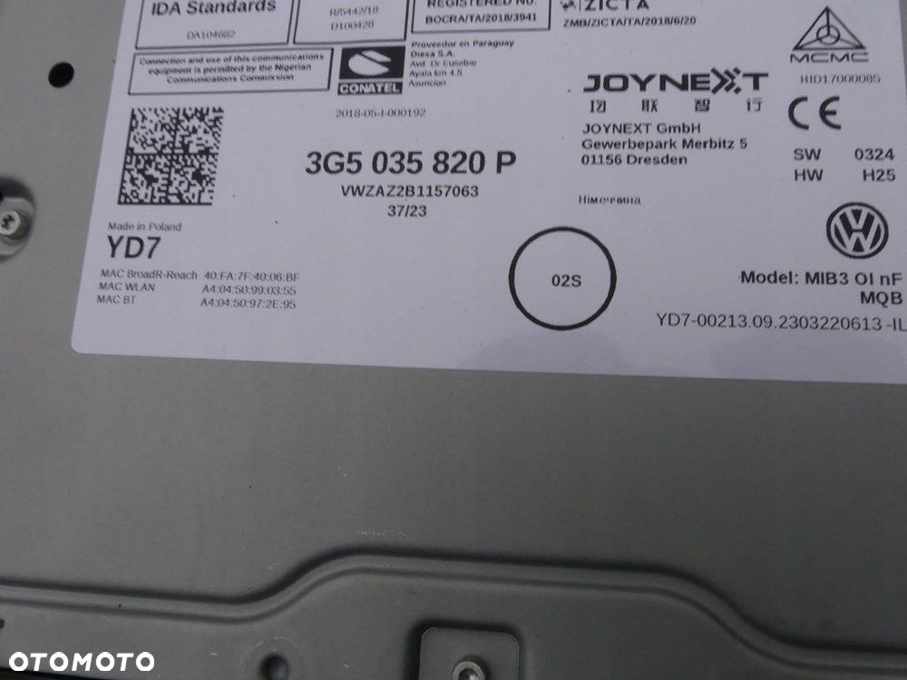 dw tiguan 2 lift zestaw nawigacji 3g5035820p 5nn919605b - 7