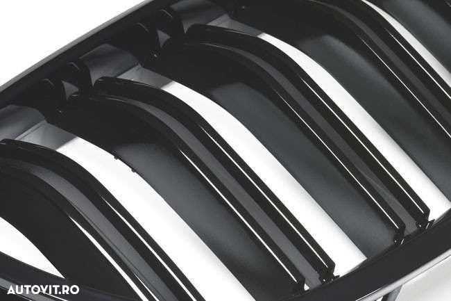GRILE pentru BMW Seria 5 F10 NEW M5 M Look negru mat si lucios  CALITATE PREMIUM ⭐️⭐️⭐️⭐️⭐️ - 6