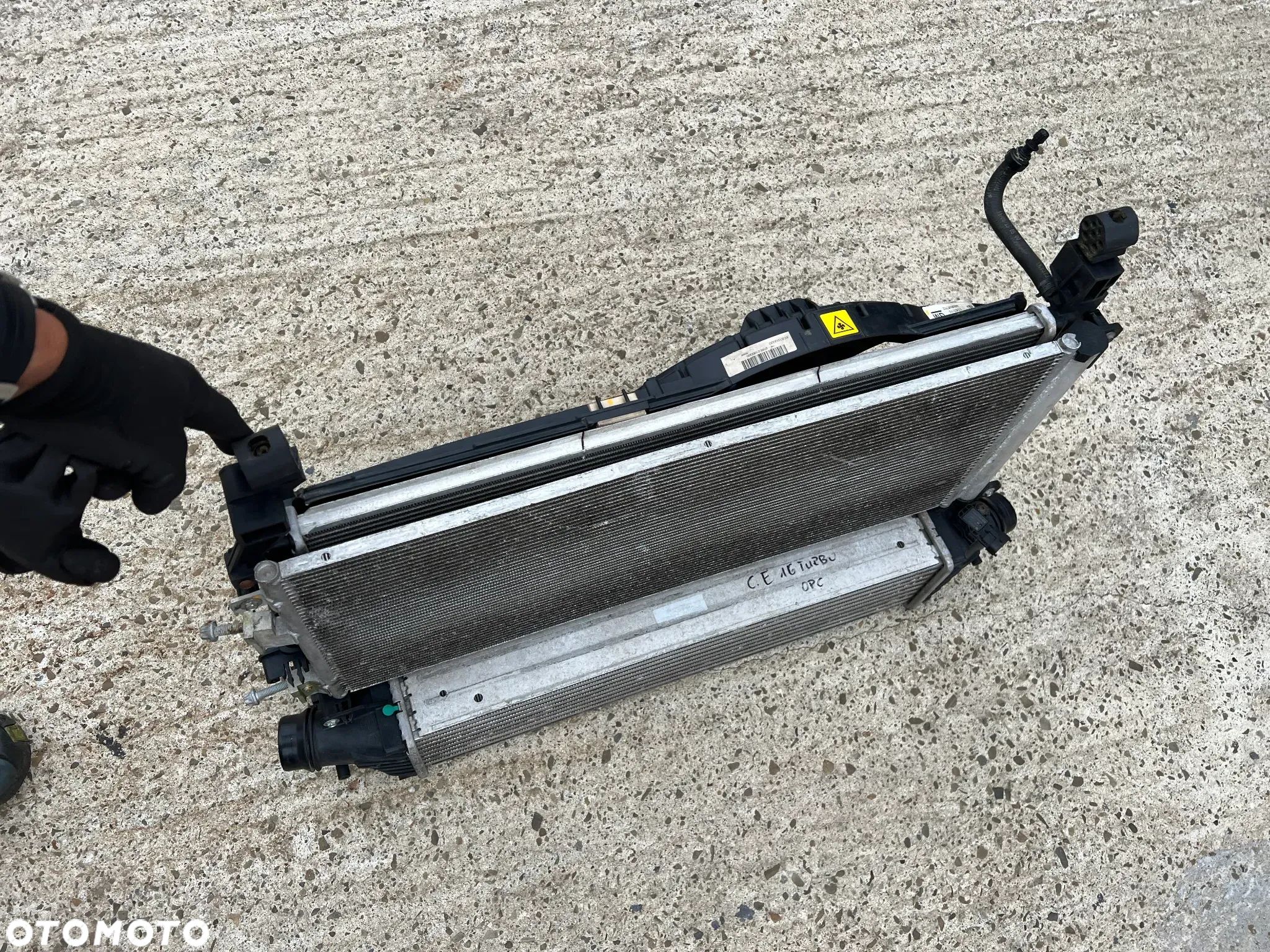Komplet chłodnica wody klimatyzacji wentylator Opel Corsa E 1.6 Turbo OPC - 1
