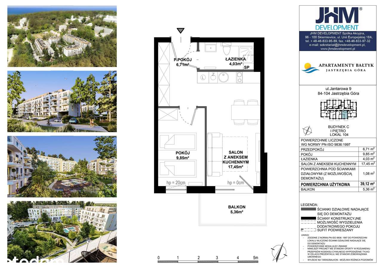 2-pokojowy apartament inwestycyjny 39m2 + balkon - Pełny obrazek: 2/16