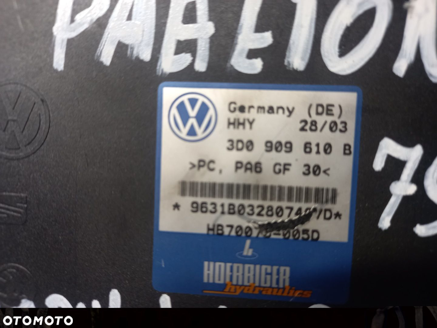 MODUŁ KLAPY BAGAŻNIKA VW PHAETON 3D0909610B - 3