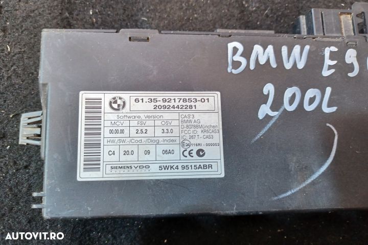 Modul confort 9217853 9217853-01 9217853 9217853-01 BMW Seria 3 E90 [ - 3
