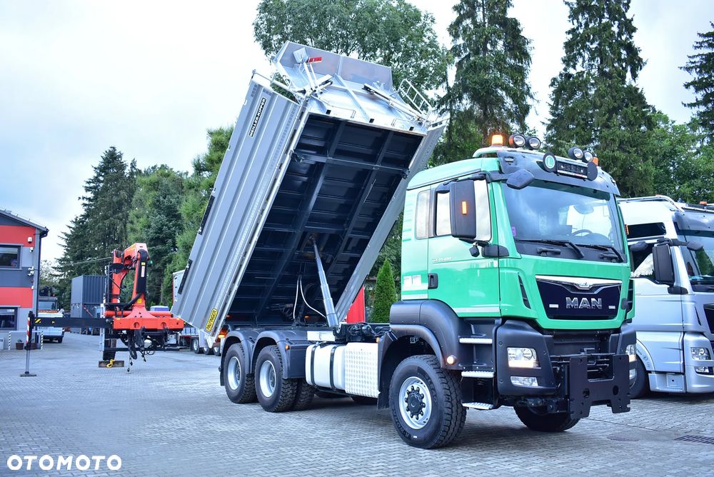 MAN TGS 33.480 6x6 BB Wywrotka 3 Stronna Meiller-Kipper + Palfinger PK 22002 EH/ 5 i 6 Funkcja/ Pilot/Czołownica/ Akcja zima/ Pod odśnieżanie/ Winterdienst/Kran/ Crane/ HDS / Sprowadzony ! - 20