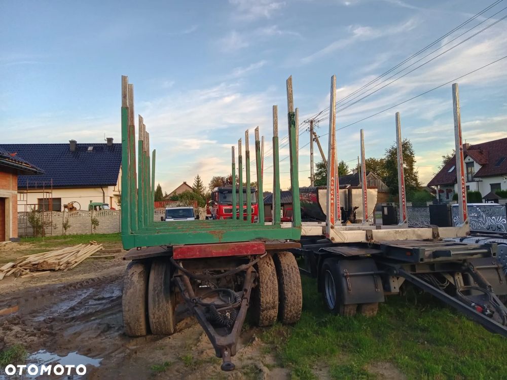 Przyczepa do drewna drzewa lasu kłonicowa dwuosiowa - 3