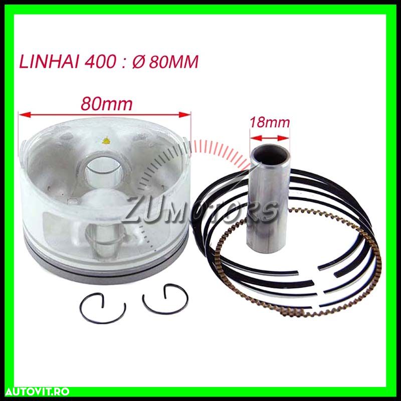 Piston LINHAI 400 420 80MM cu Segmenti + Set Garnituri LINHAI 400 4200 275 - 3