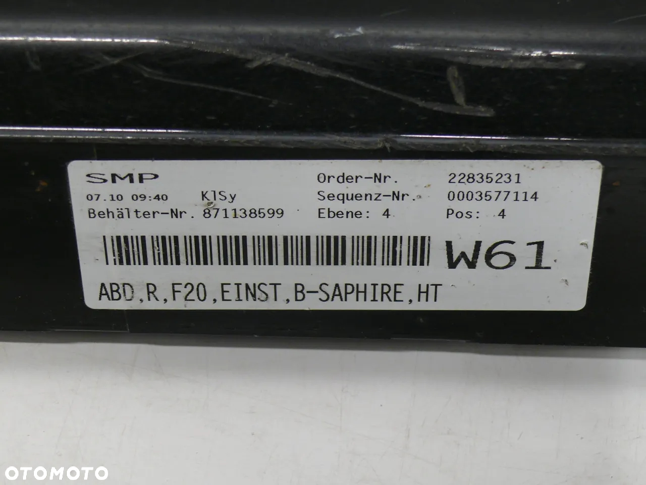 LISTWA PROGOWA PRAWA BMW 1 F20 2011 2015 - 2