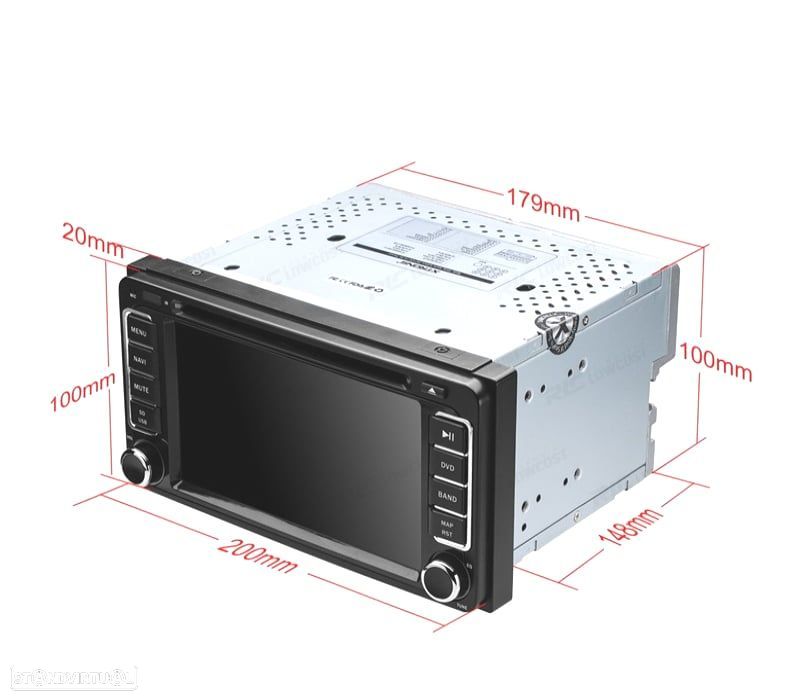 AUTO RADIO 2DIN GPS 6.2" HD TÁCTIL PARA TOYOTA BLUETOOTH USB SD - 2
