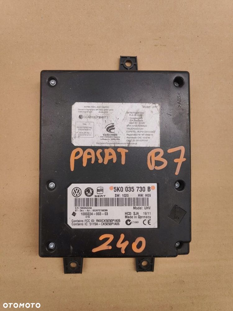 volkswagen passat b7 5k0035730b moduŁ bluetooth - 1