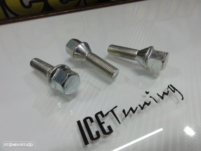 Pernos cônicos para espaçadores de 5mm, 12mm, 15mm, 20mm, 30mm  12 x 1.25 / 12 x 1,5 / 14 x 1,25 / 14 x 1,50 - 4