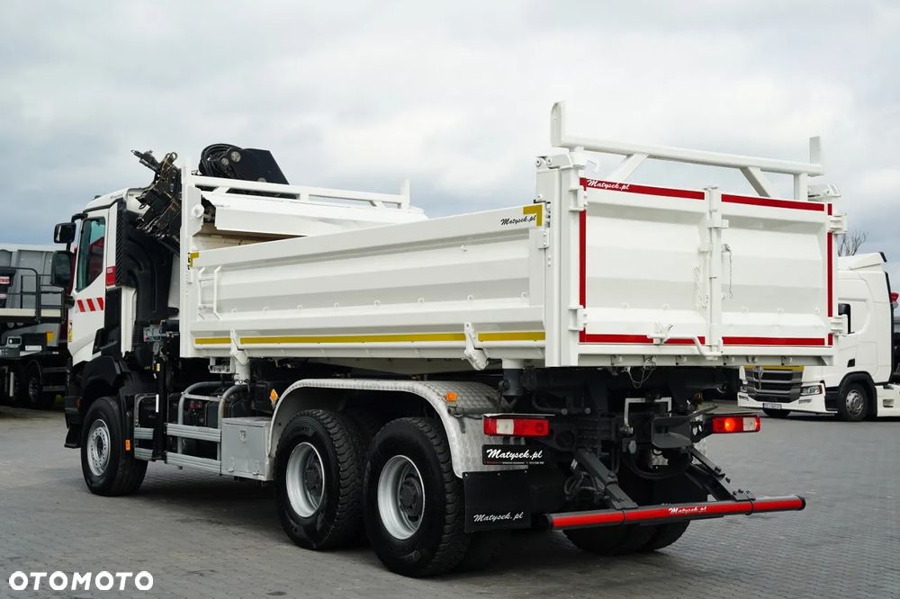 Renault K 380 / 6x4 / WYWROTKA 2 STRONNA / HYDROBURTA + HDS HIAB 211 EP- 4 / PILOT / ŁYCHA /  EURO 6 - 13