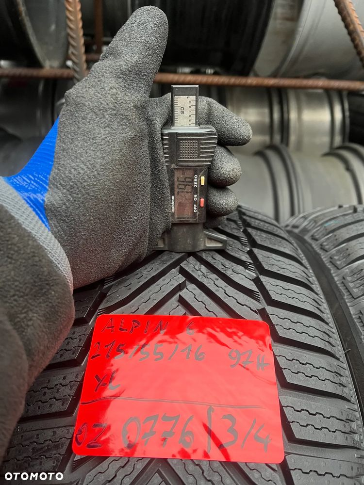 215 55 16 Michelin Alpin 6 ( 97 H XL ) 4szt opony zimowe jak nowe - 6