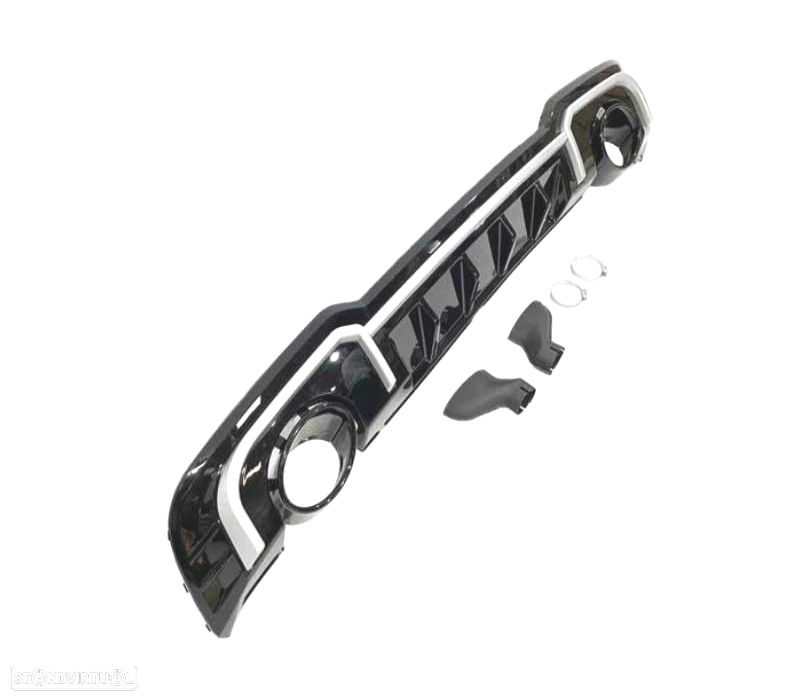 DIFUSOR TRASEIRO AUDI A3 4P 16- LOOK RS3 + PONTEIRA DE ESCAPE - 2