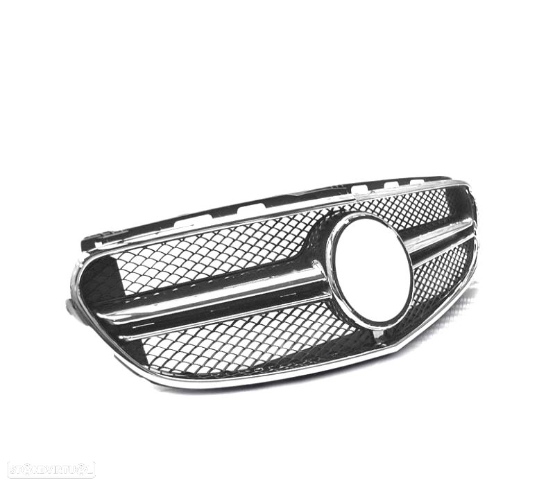 GRELHA FRONTAL PARA MERCEDES W212 13-16 LOOK AMG BLACK CROMADO - 2