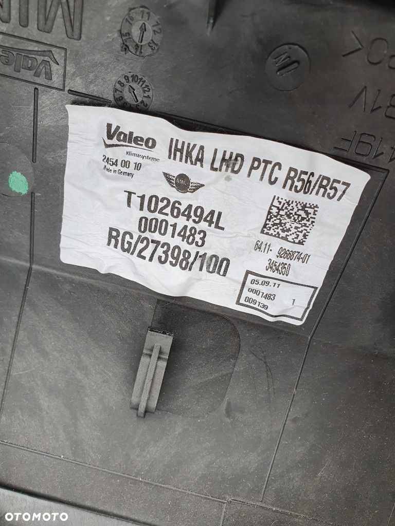MINI COOPER R57 CABRIO NAGRZEWNICA BELKA STELAŻ EU - 5