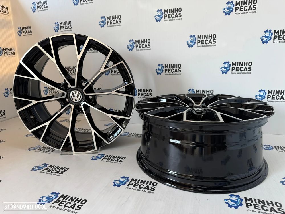Jantes Look VW Golf 8 R em 19 (5x112) Preto e Polido - 5