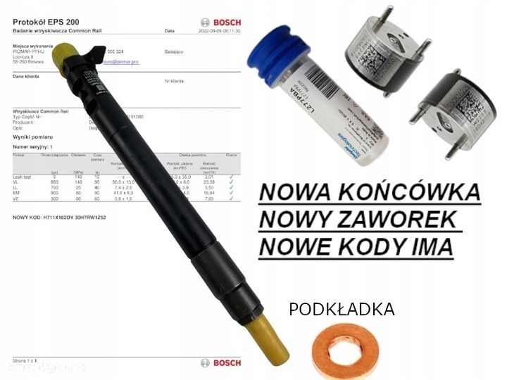 REGENEROWANY WTRYSKIWACZ 2.0 TDCI HDI EMBR00101D NOWA KOŃCÓWKA - 1